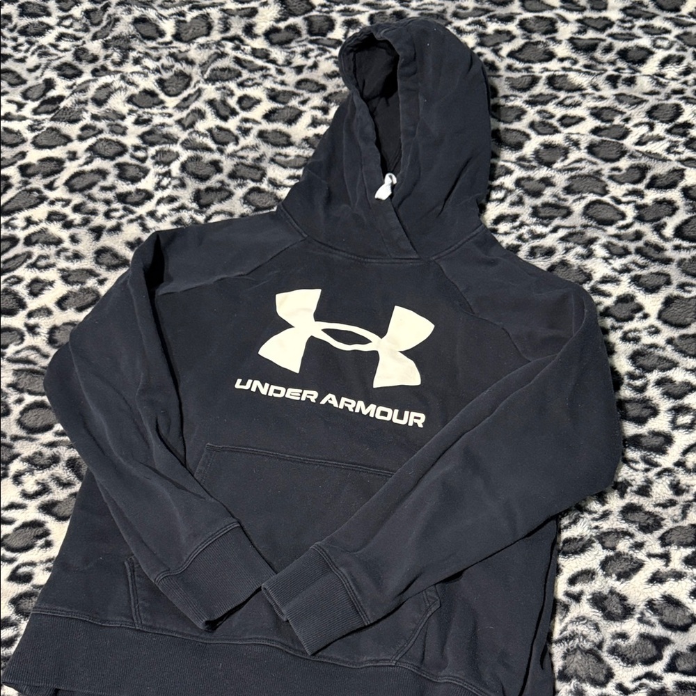 Under Armour Black Hoodie with White Logo